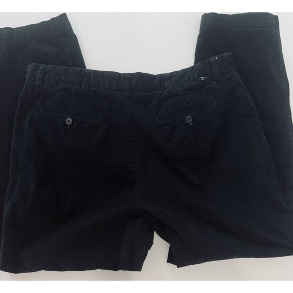 CHAPS MEN'S BLACK CORDUROY STRAIGHT LEG PANTS SIZE 38X30 - Picture 7 of 11